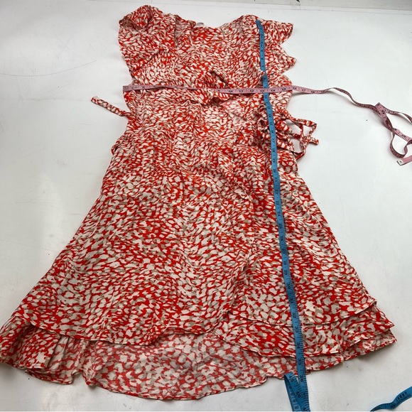 Free people women’s orange floral French Quarter Mini Dress M L126-23 - Picture 4 of 6